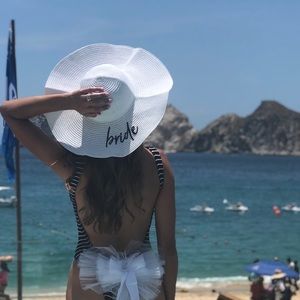 Bride sun hat